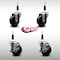 Service Caster 3.5'' SS Soft Rubber Wheel Swivel 7/8'' Expanding Stem Caster Set 2 Brakes, 4PK SCC-SSEX20S3514-SRS-2-TLB-2-78 - alternate 2